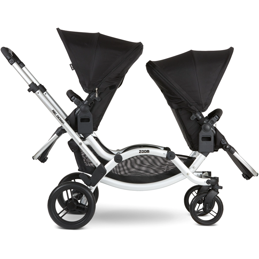 ABC DESIGN Geschwisterwagen Zoom SilverBlack