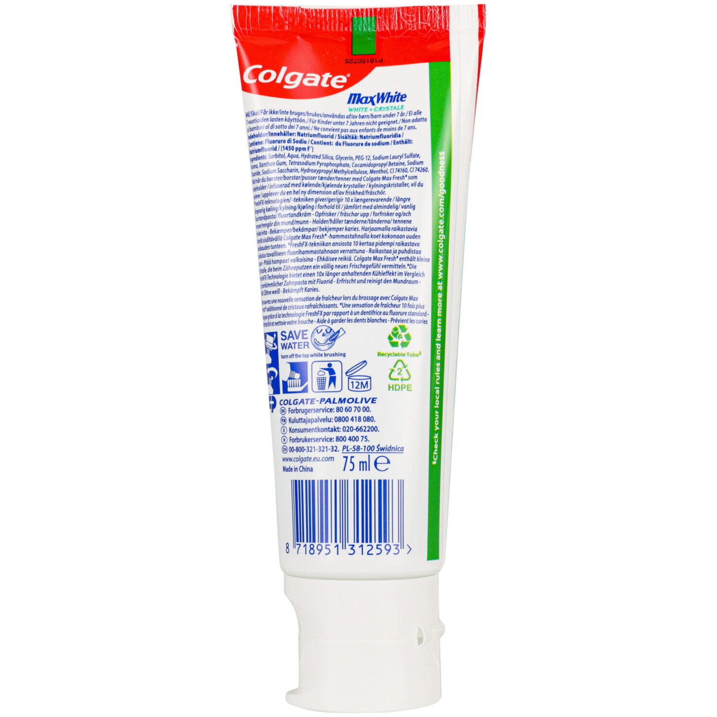 Colgate Max White White Crystals Zahnpasta