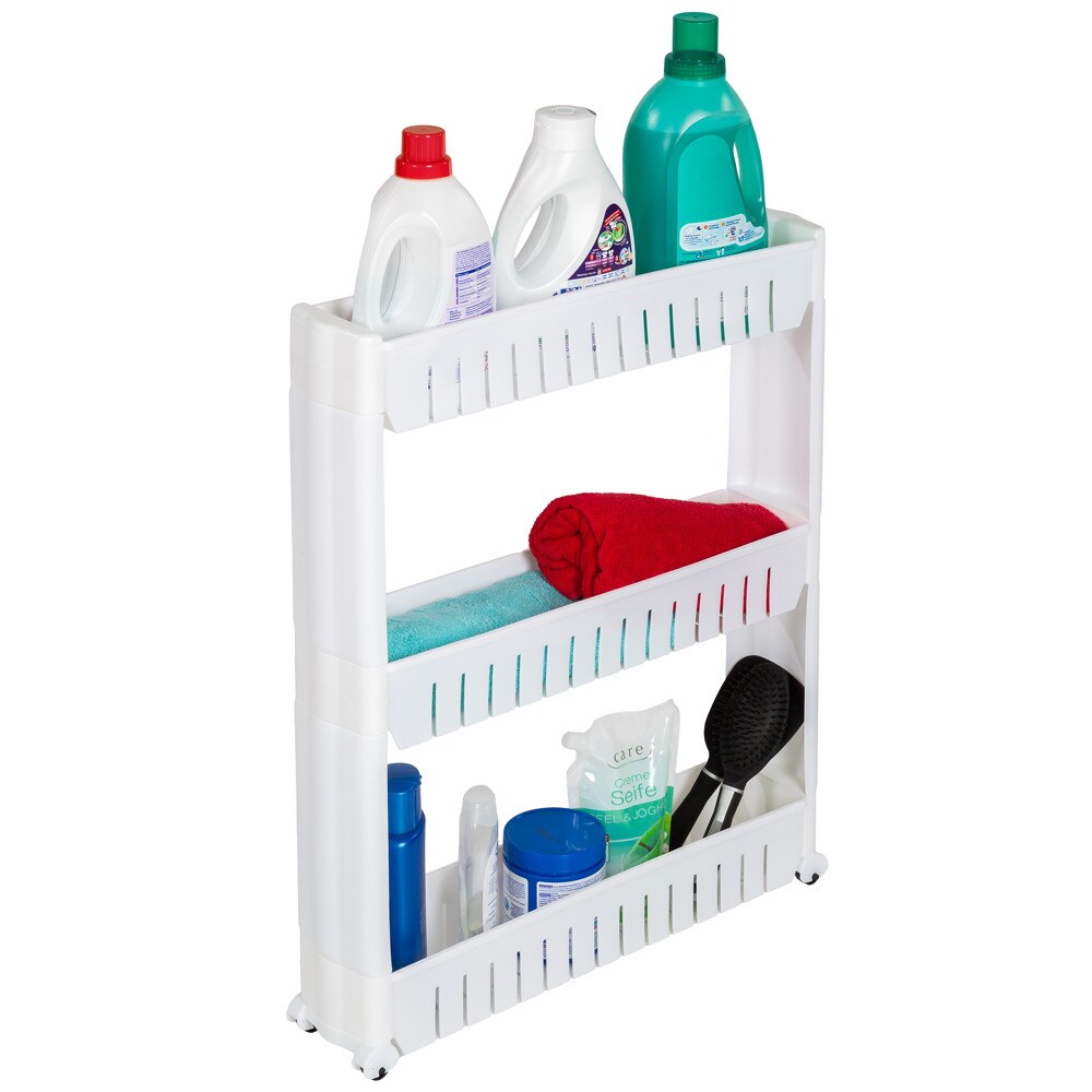 tectake® Nischenregal, 3 Ebenen, leicht zu reinigen, 54 x 12 x 71 cm