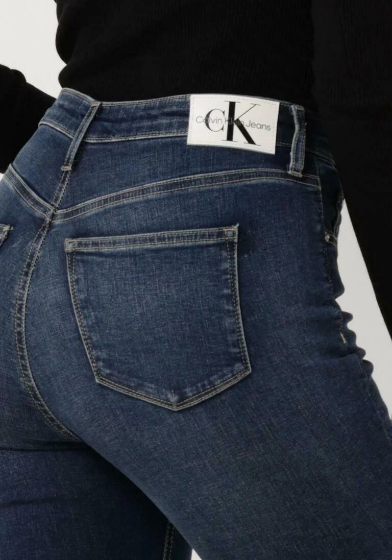 CALVIN KLEIN donkerblauwe calvin klein skinny jeans high rise super skinny ankle