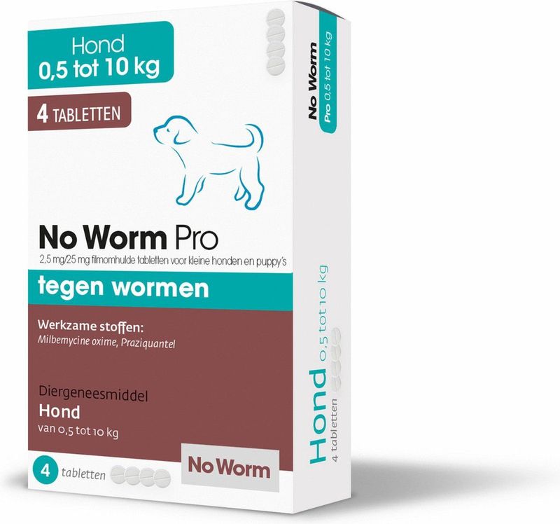 Exil No Worm Pro - Kleine Hond - 4 Tabletten