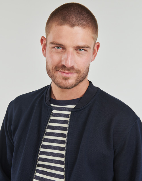 Selected - SLHMACK SWEAT BOMBER - Marine