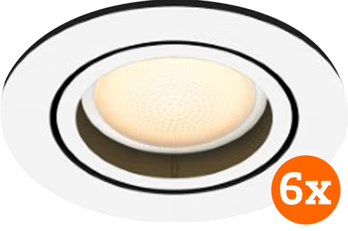Philips Hue Milliskin inbouwspot White Ambiance - rond - Wit - 6-pack