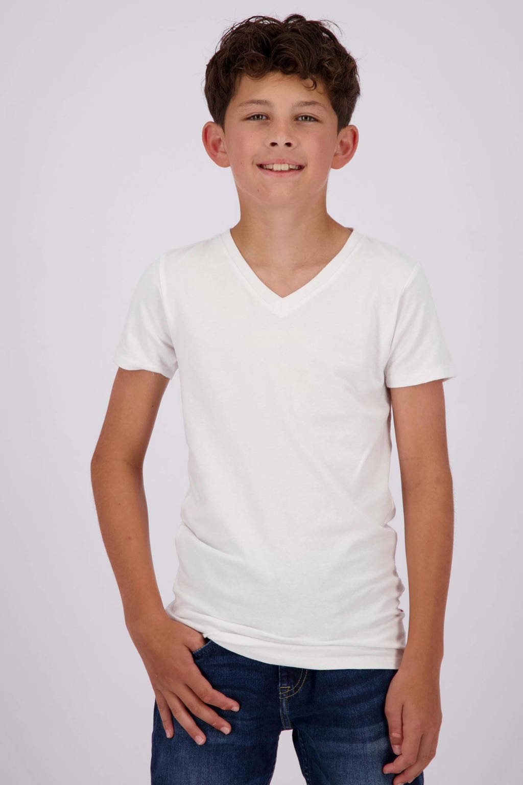 Vingino basic T-shirt - set van 2 wit