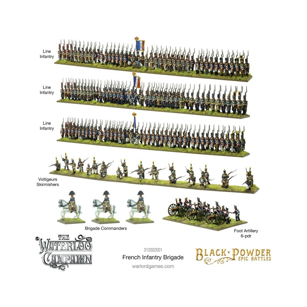 Black Powder Epic Battles : Waterloo - French Infantry Brigade