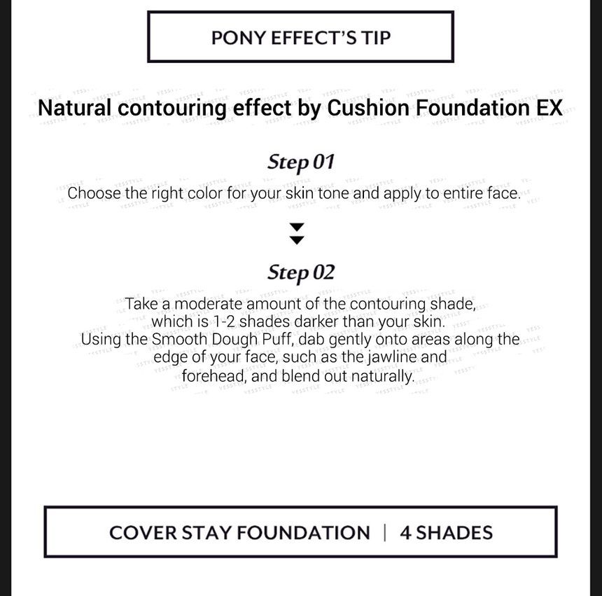 PONY EFFECT - Coverstay Cushion Foundation EX - 4 kleuren