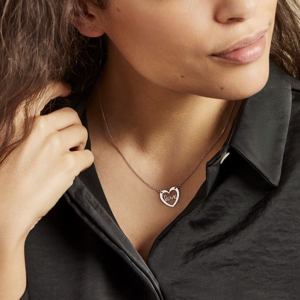 Collier Lovia Argent Blanc