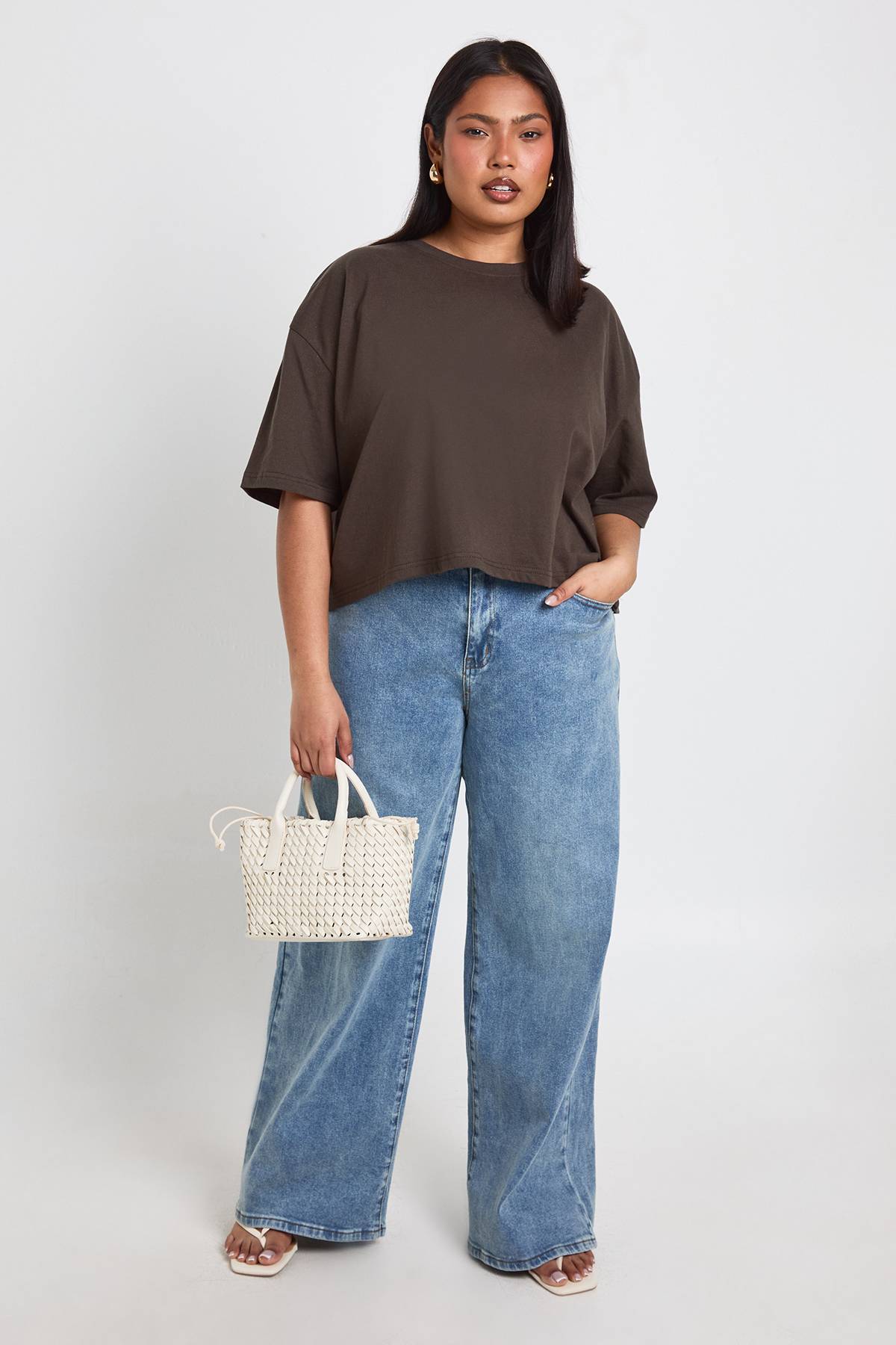 boohoo T-shirt Court Ample Oversize À Coupe Boxy Plus