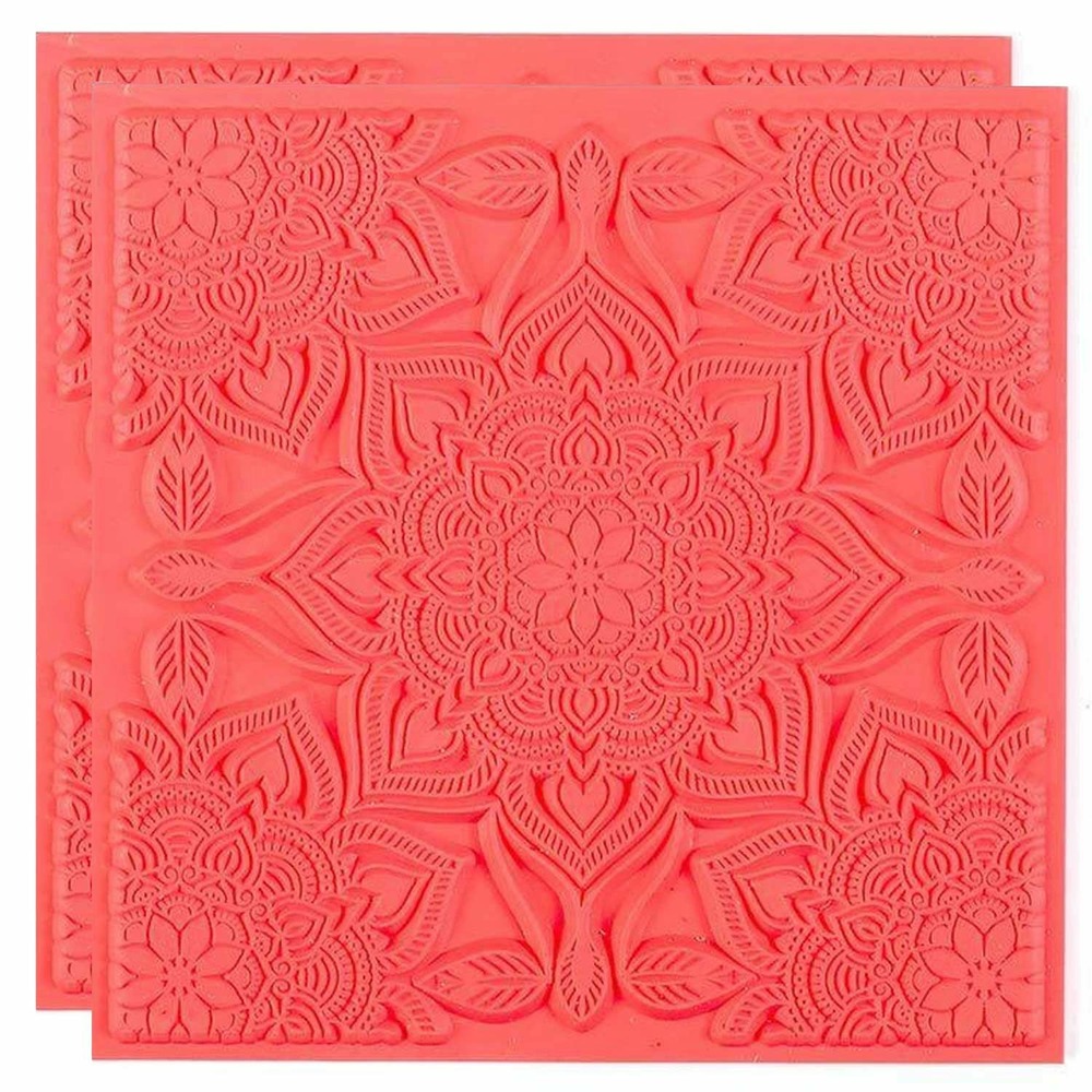2 tapis de texture pour pâte polymère - boho chic