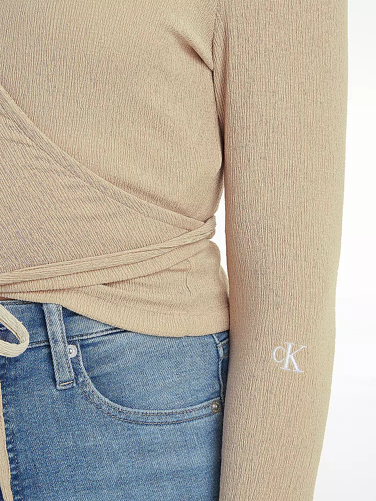 CALVIN KLEIN JEANS Wickelshirt beige