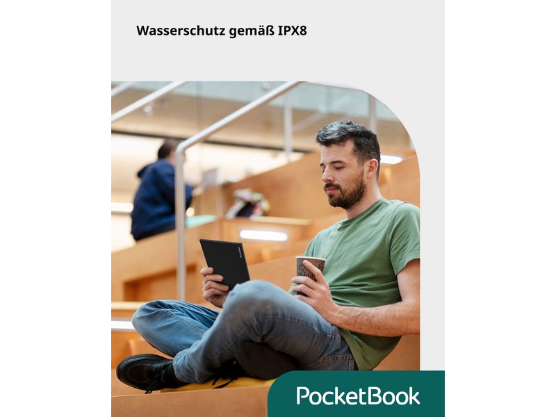 PocketBook E-Book Reader InkPad Color 3 Stormy Sea Schlanker E-Book-Reader mit Farbdisplay und eingebauten Lautsprechern