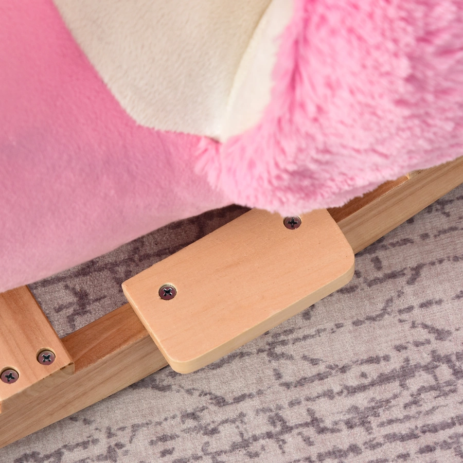HOMCOM Kinder Schaukeltier als Flamingo rosa