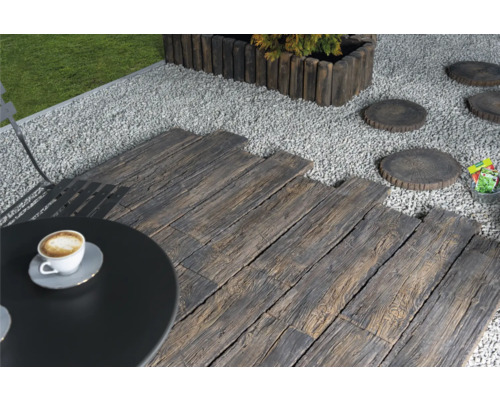 Betonnen houten plank, rustiek bruin, 90 x 22,5 x 4 cm