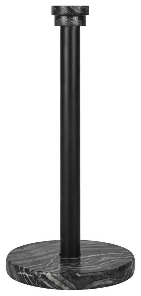 Mette Ditmer - MARBLE kitchen roll holder - Black / Grey