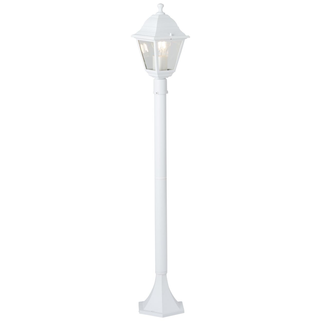 BRILLIANT Nissie Außenstandleuchte 100cm weiß | 1x A60, E27, 60W, geeignet für Normallampen (nicht enthalten)