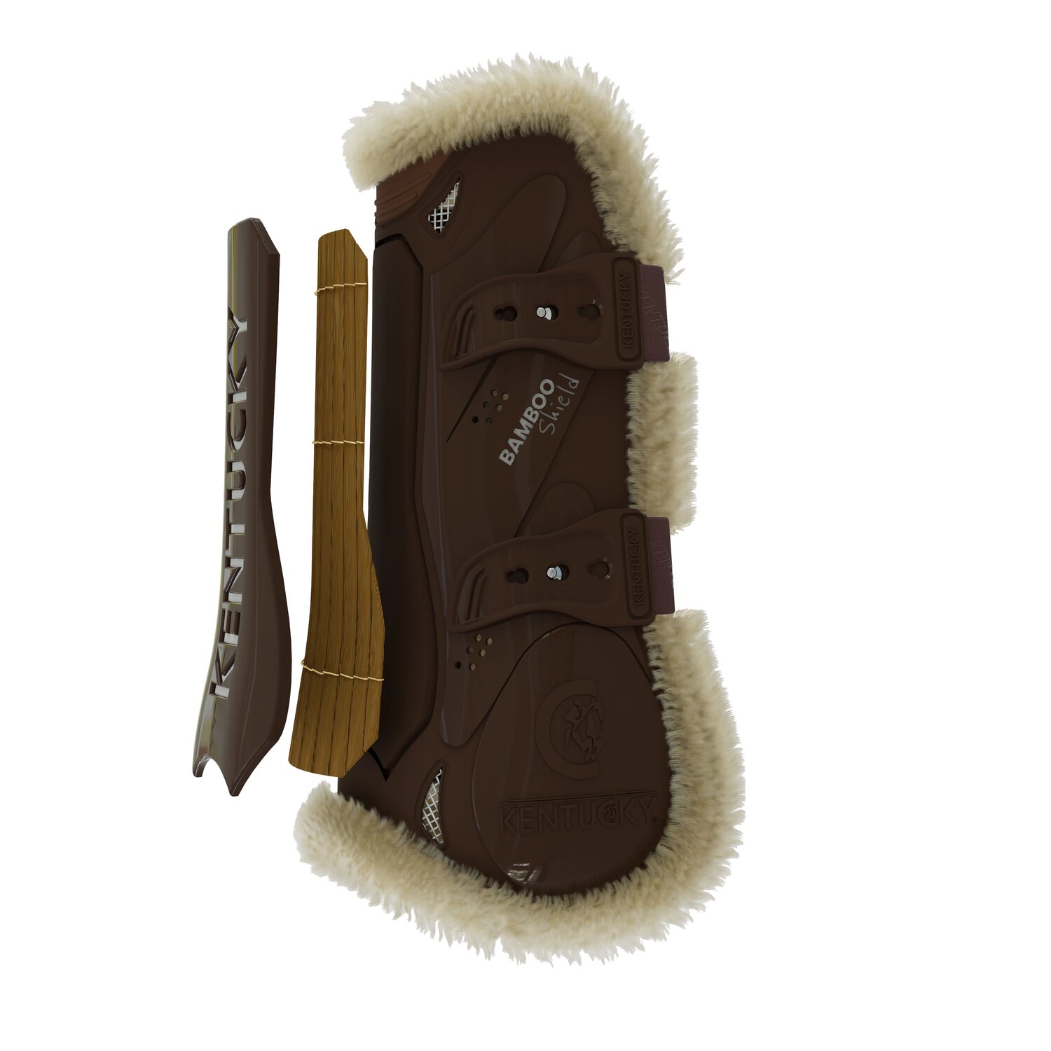 KENTUCKY Springgamaschen Vegan Sheepskin Bamboo Shield, für Vorderbeine - brown
