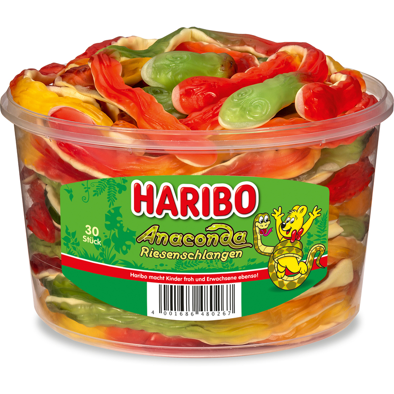 HARIBO Anaconda Riesenschlange, 40 g, 30 Stück