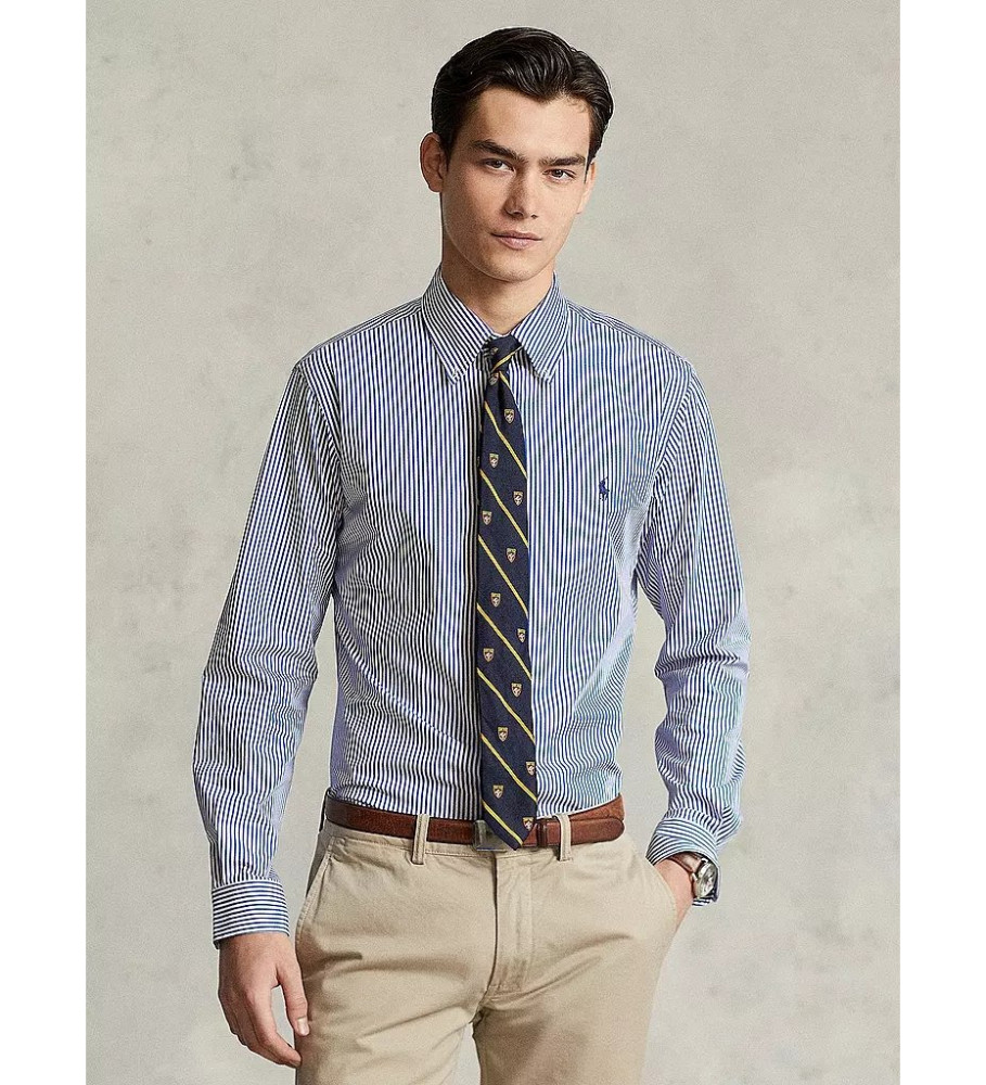 Camisa Ralph Lauren Custom Fit azul