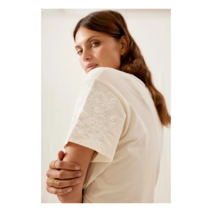 Louise Misha T-shirt Laurie Coton Bio - Collection Femme | Crème