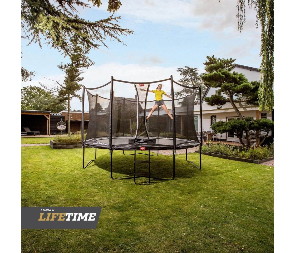 BERG - Favorit 430 Trampolin +ComfortSikkerhedsnet - Sort