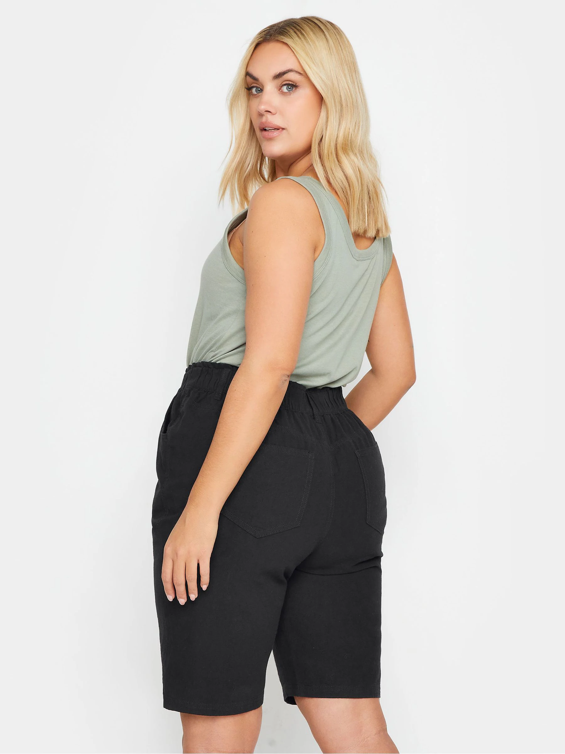 Zwart - Yours Curve koele 100% katoenen shorts