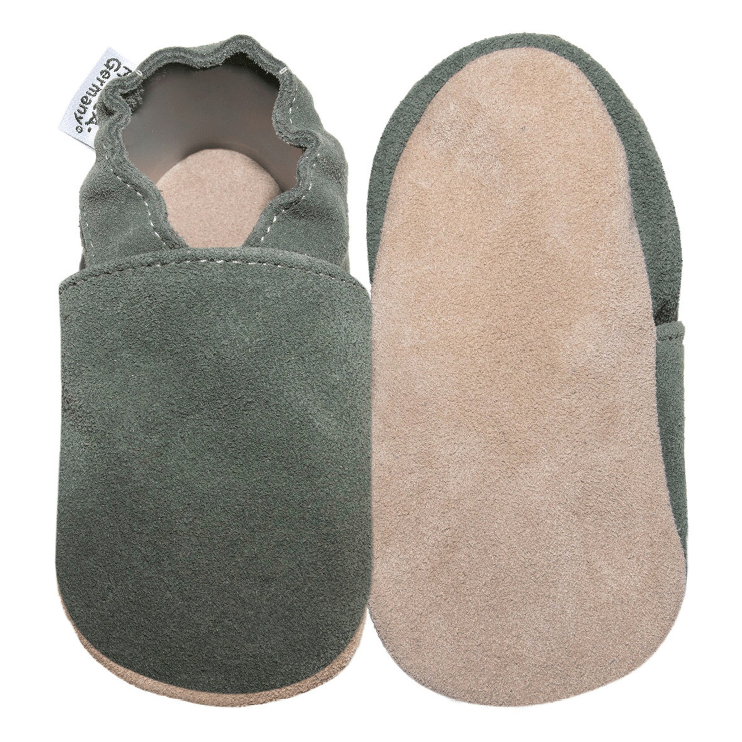 HOBEA-Germany Krabbelschuhe oliv
