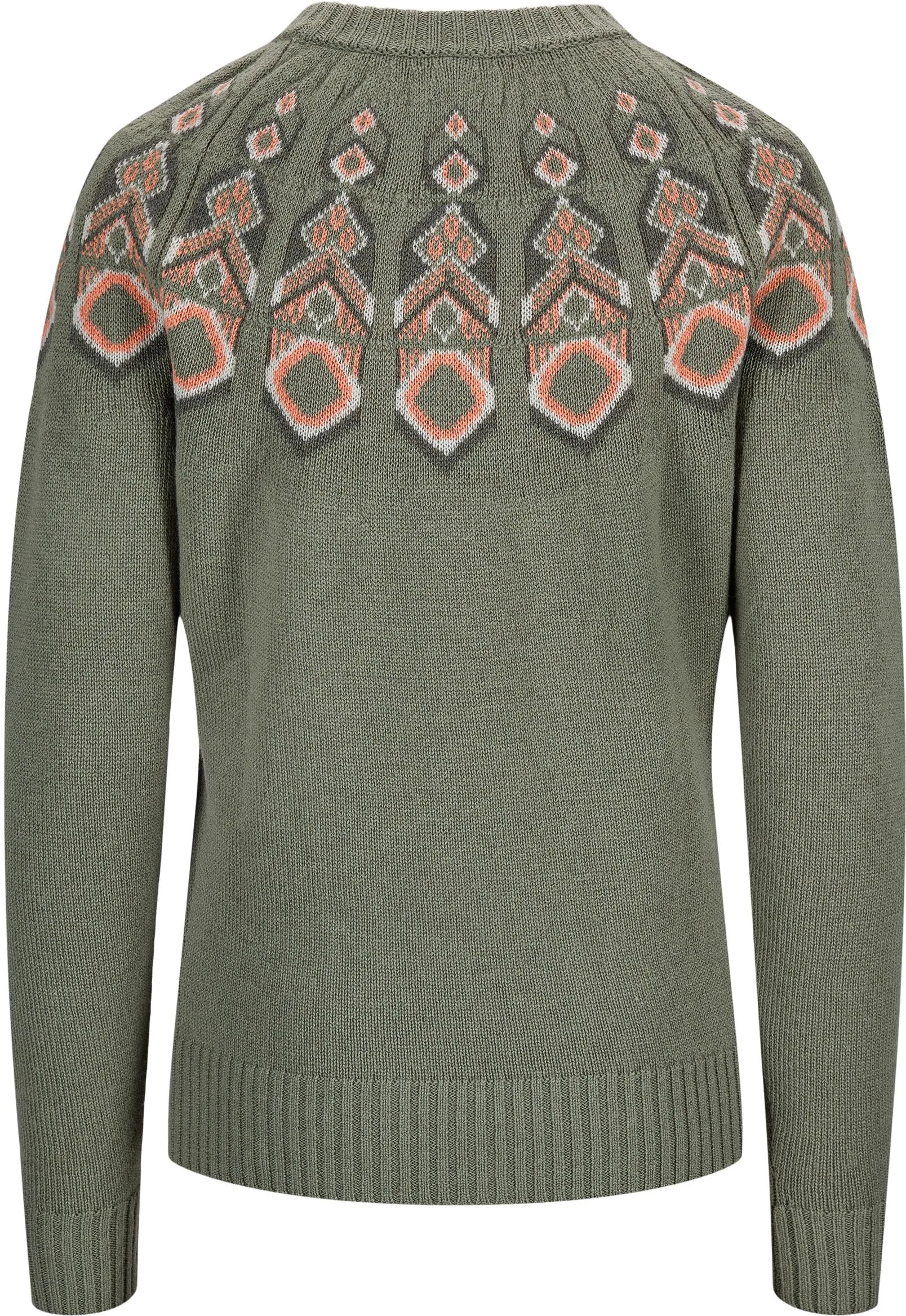 Tufte Wear Tufte W Robin Pattern Sweater Lily Pad/laurel Wreath/blooming Dahlia