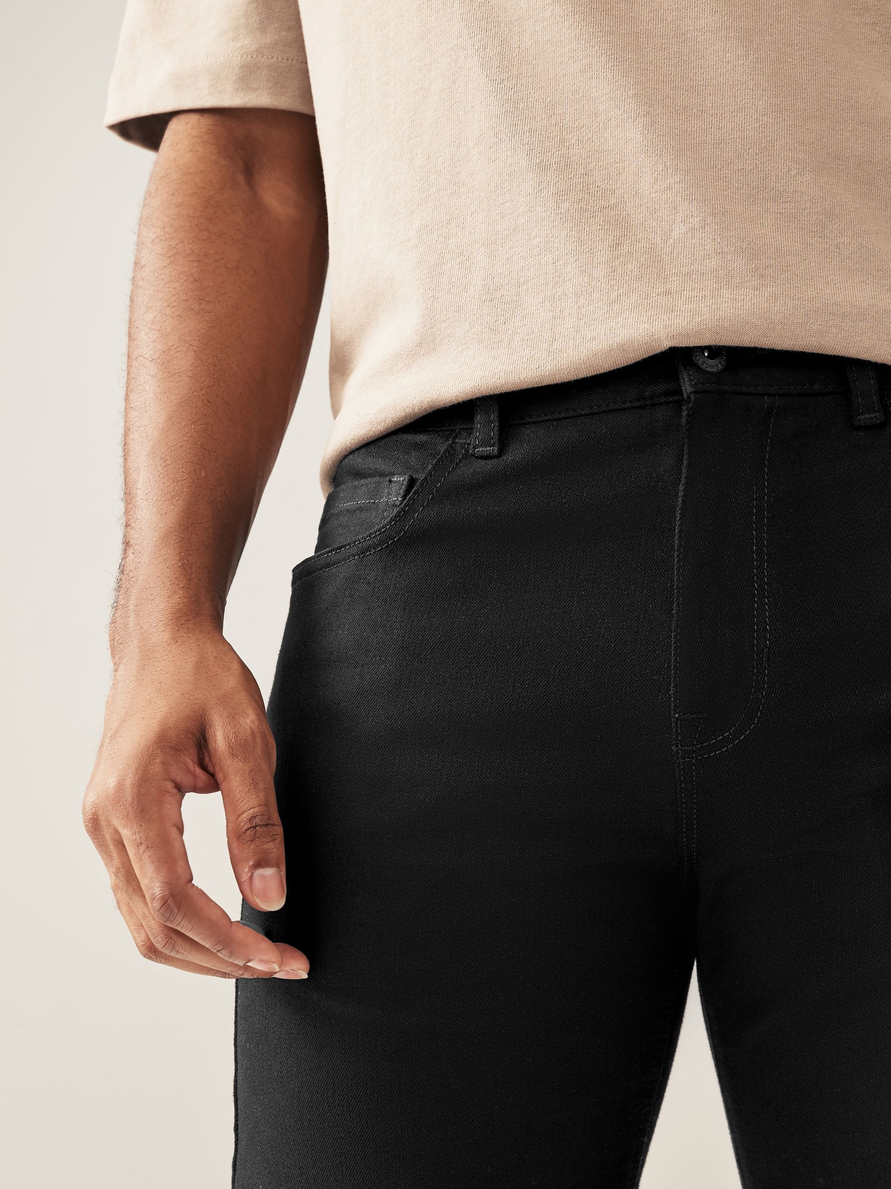 Effen zwart - Rechte, klassieke jeans met stretch