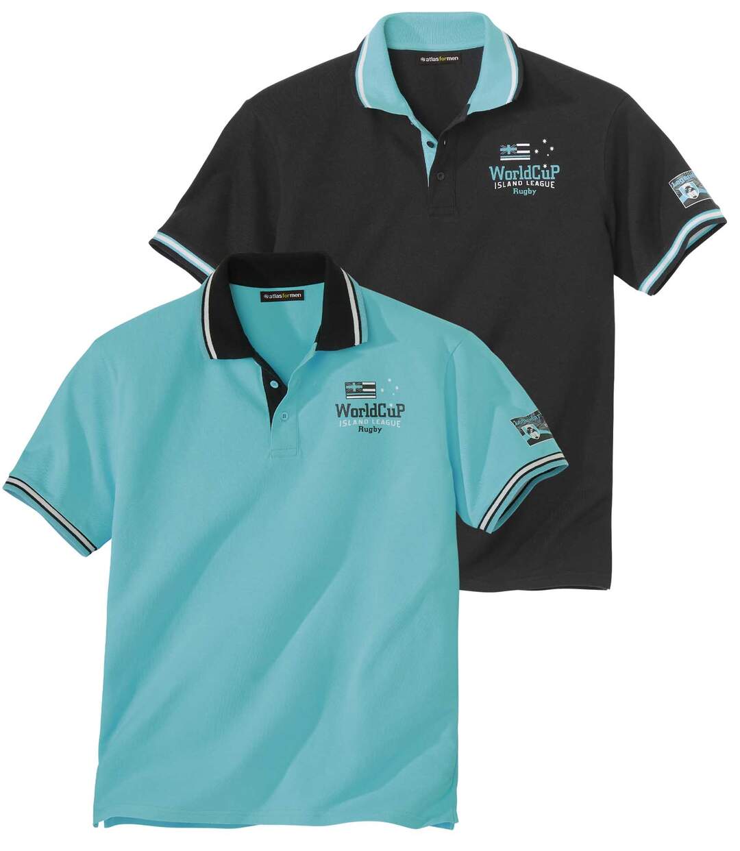 Lot de 2 Polos Piqués Island League