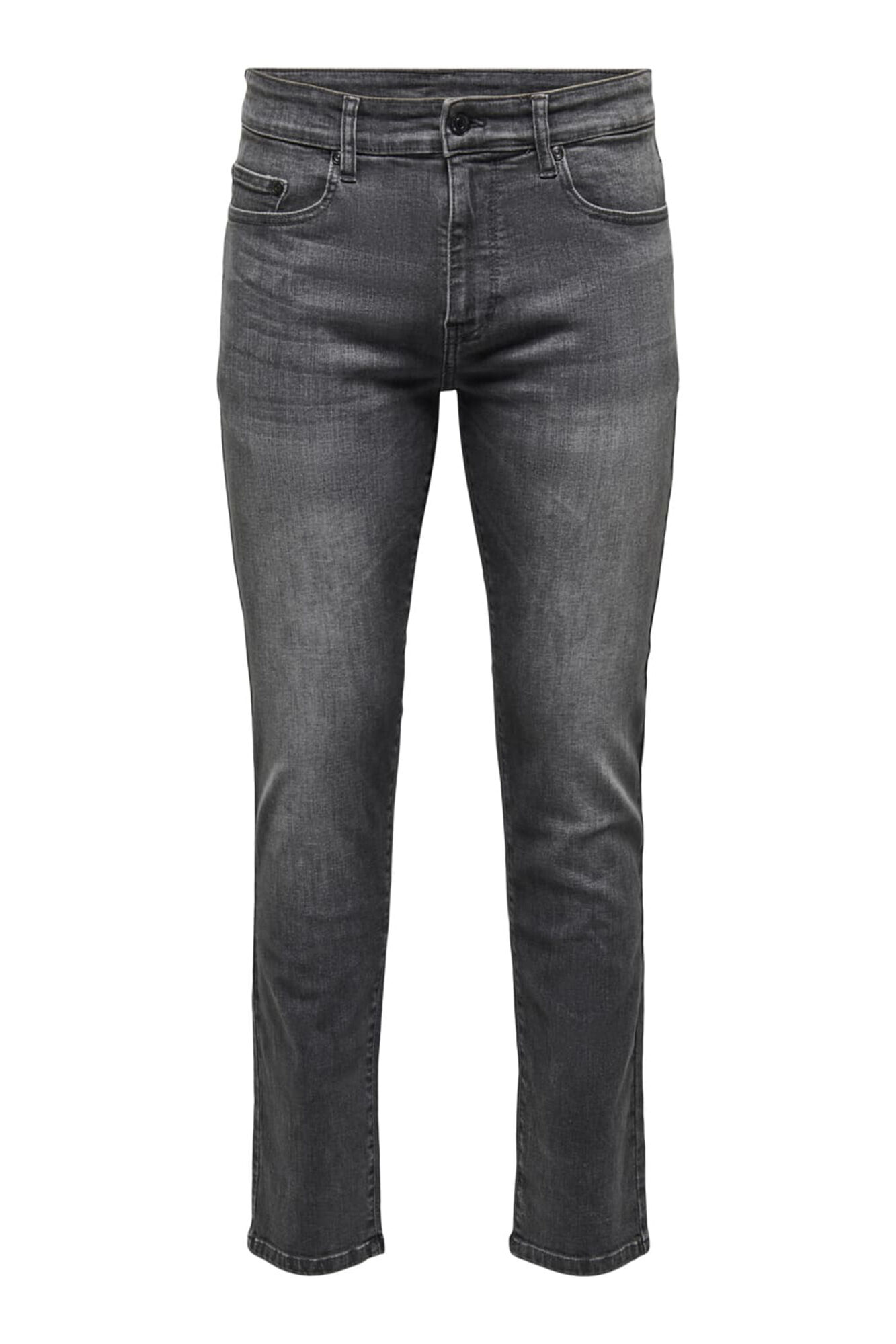 calça jeans slim fit com 5 bolsos