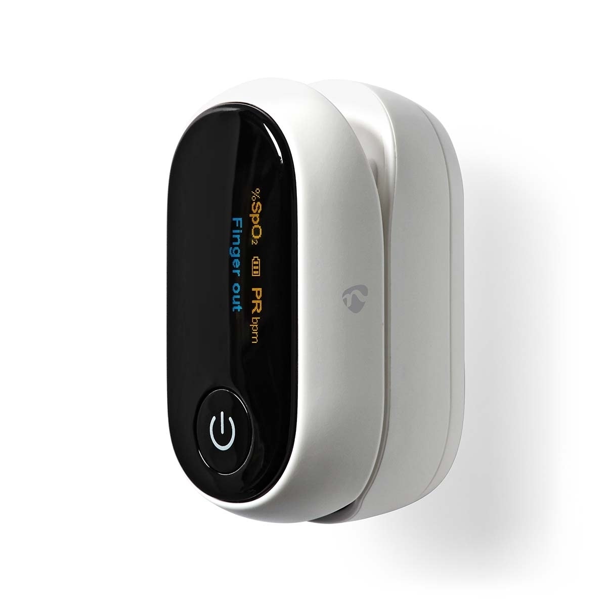 Nedis SmartLife Pulsoksymeter | Bluetooth | OLED-Skjerm | Anti-bevegelse interferens / Auditiv alarm / Oksygenmetning (SpO2) / Perfusjonsindeks / Puls / Sensor med høy presisjon | Hvit