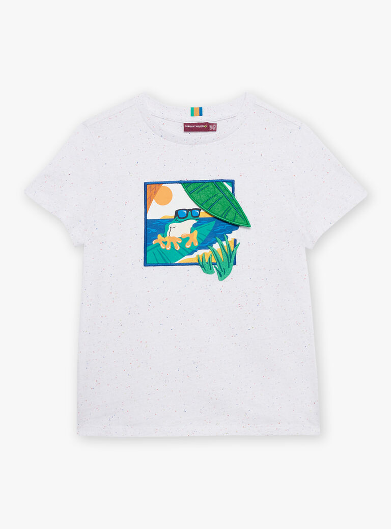 T-shirt écru à manches courtes