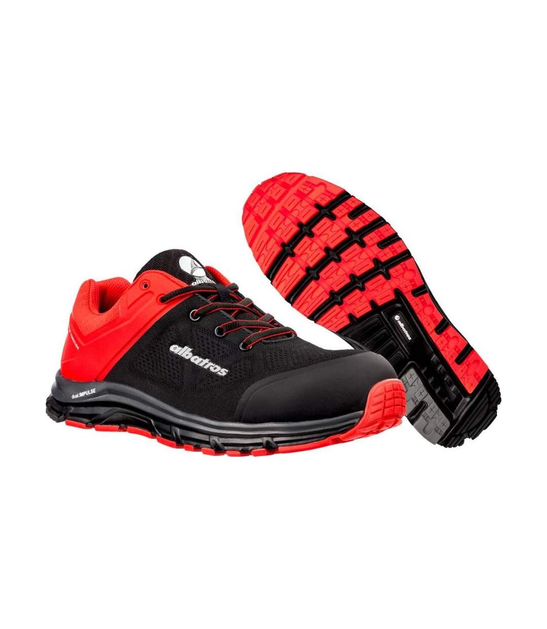 Albatros - Baskets de sécurité LIFT IMPULSE LOW - Homme (Rouge / Noir) - UTFS9706