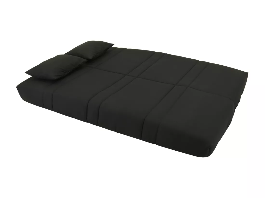 Canapé convertible clic-clac en tissu noir FARWEST III