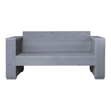 Loungebank Marlind 150 cm grijs steigerhout