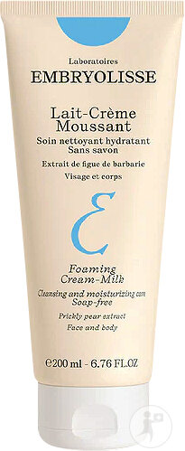 Embryolisse Lait-Crème Moussant Sans Savon Tous Types De Peaux Tube 200ml