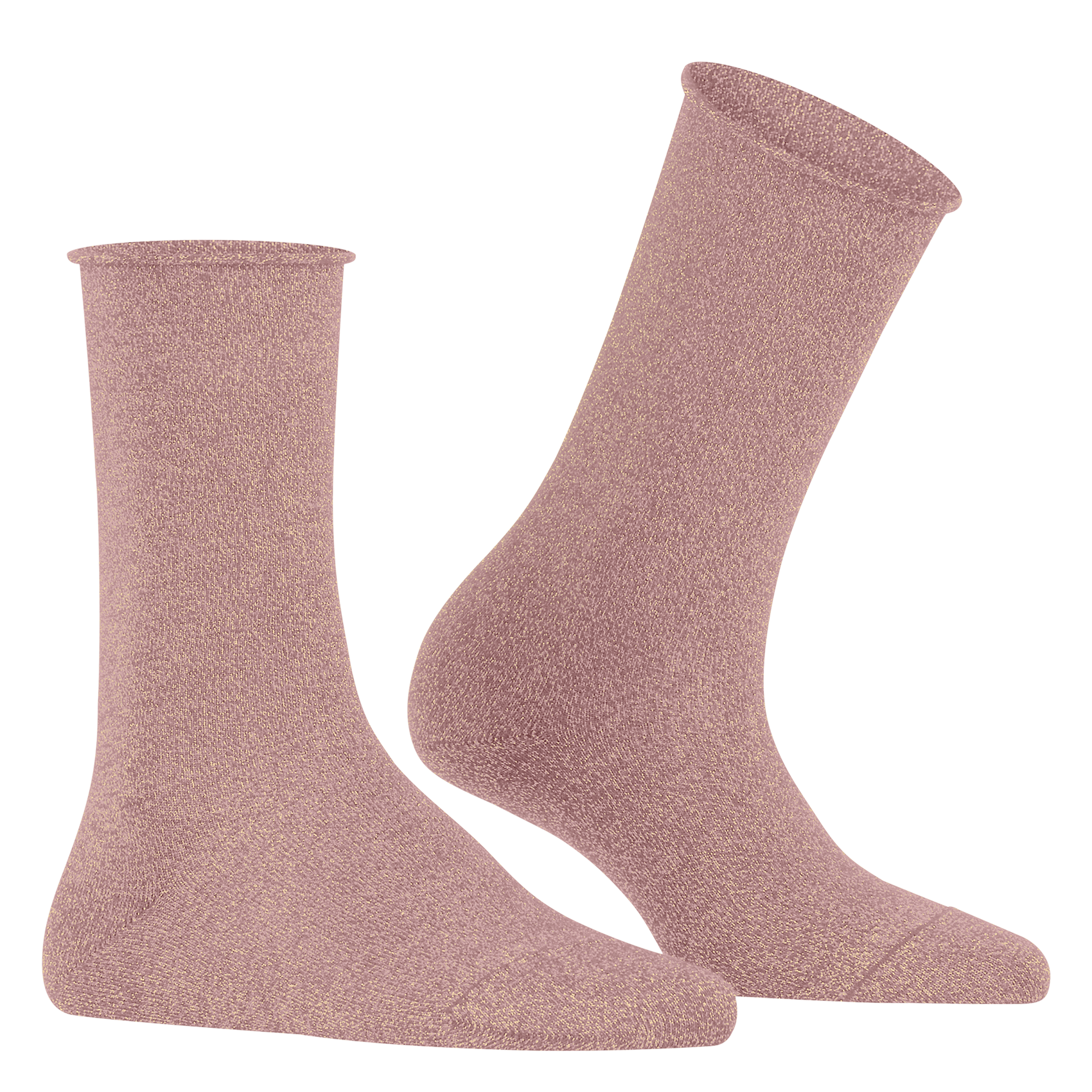 Chaussettes en fils métallisés | Rose