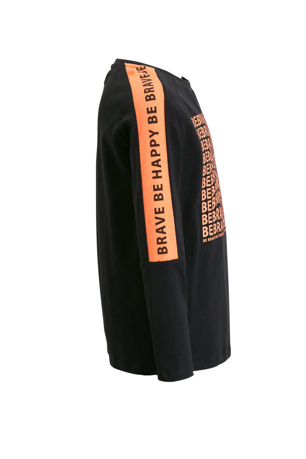 Orange Stars longsleeve Reza met printopdruk donkerblauw