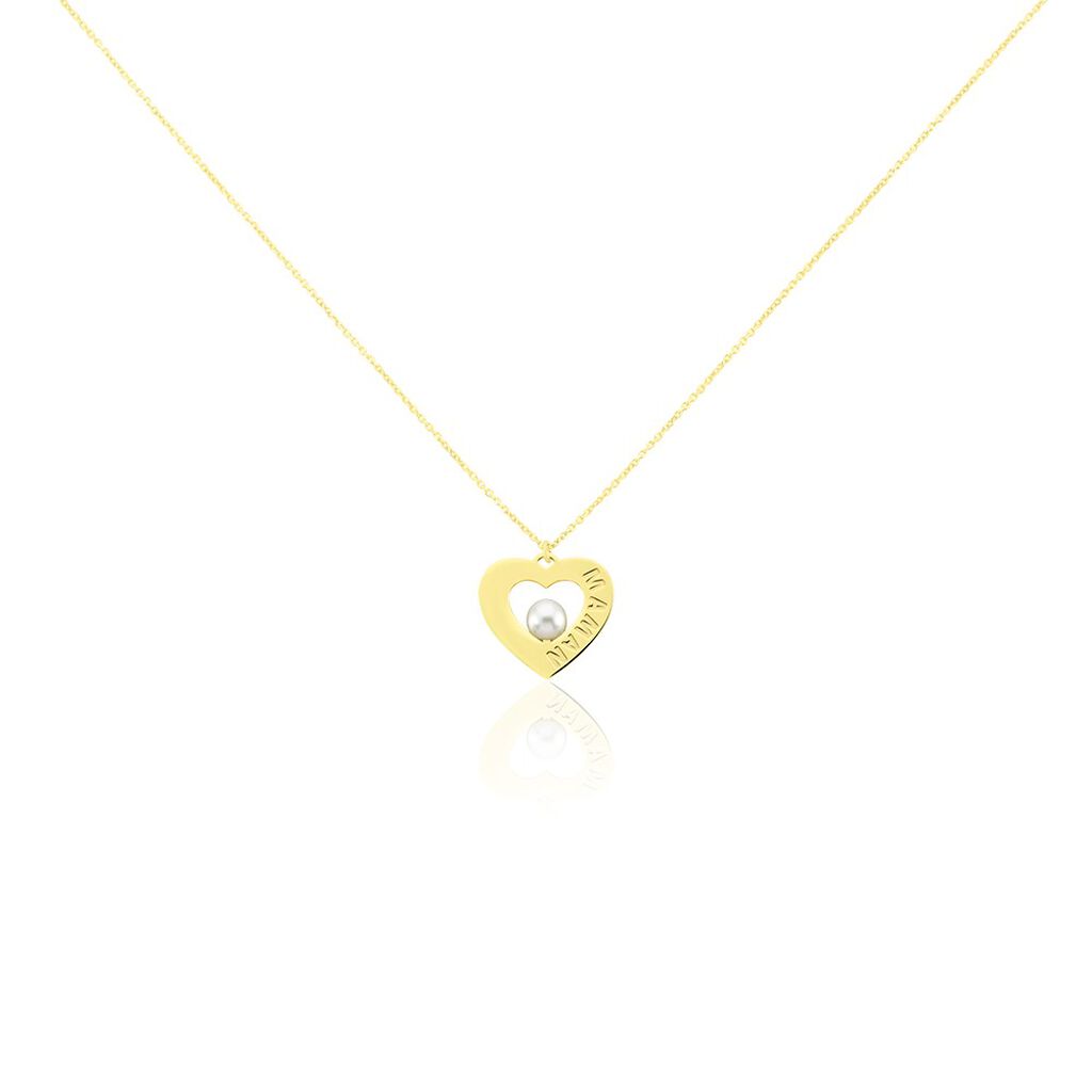 Collier Maxima Or Jaune Perle De Culture