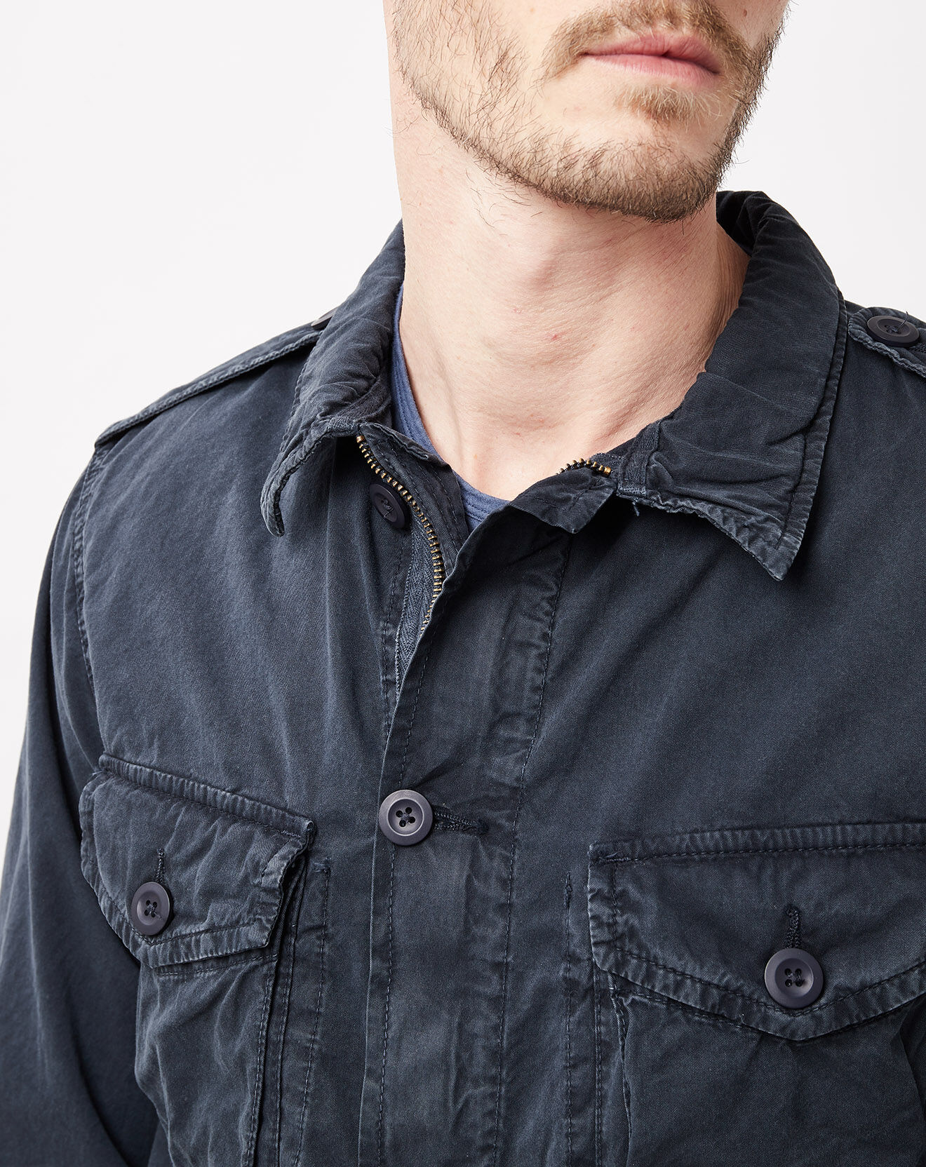 Hartford Veste Joshua saharienne bleu marine