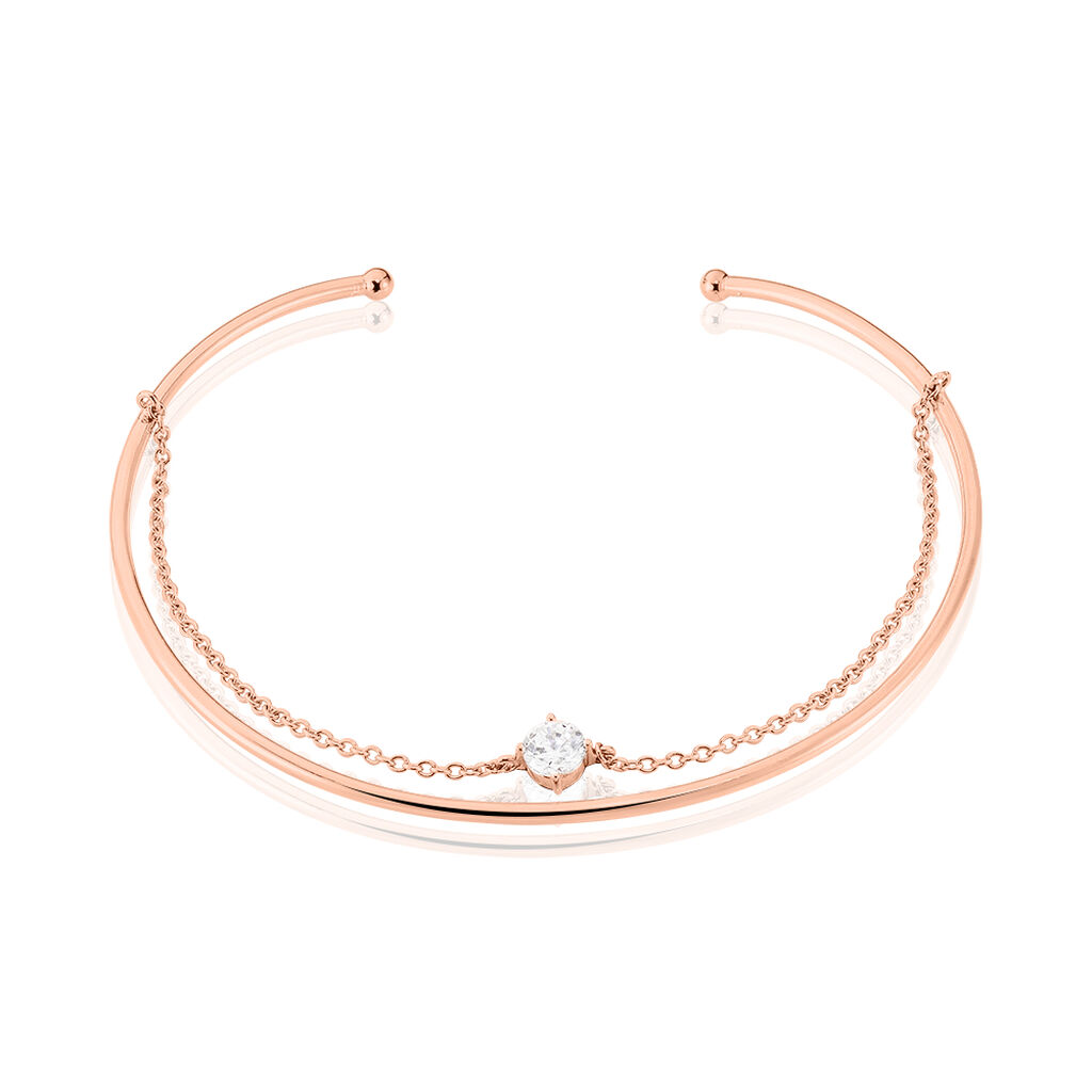 Bracelet Jonc Ruth Argent Rose Oxyde De Zirconium
