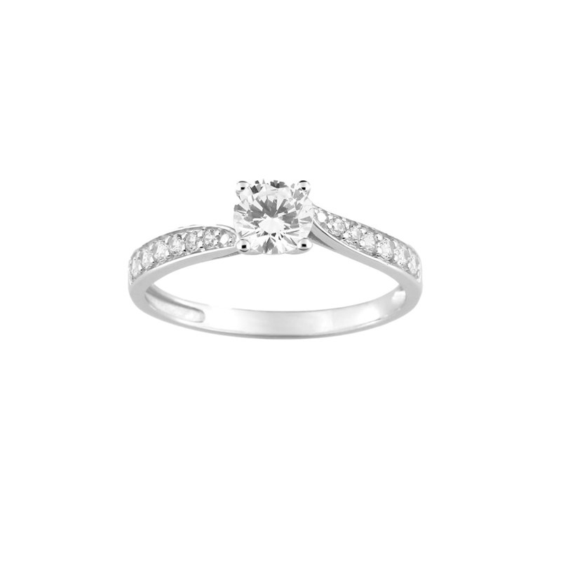 Bague femme - Oxyde de zirconium - Or 18 Carats