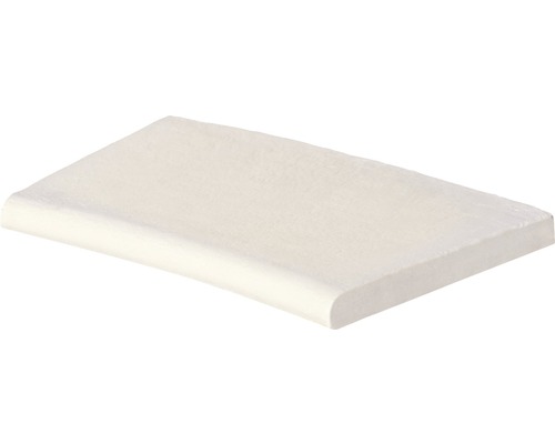 Zwembadrandsteen Aquitaine element met binnenbocht voor straal 120 cm, betonwit, 50 x 31 x 3,2 cm