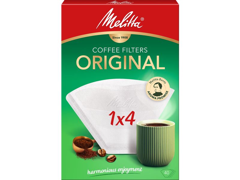 Melitta Filtertüte Original 1 x 4, 40 Stück Einweg-Kaffeefilter