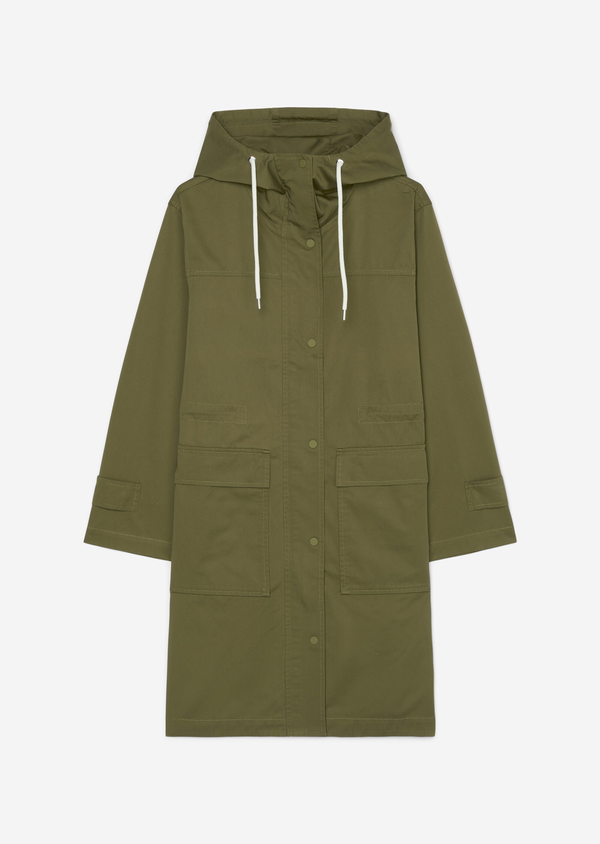 Parka relaxedaus Bio-Baumwoll-Twill