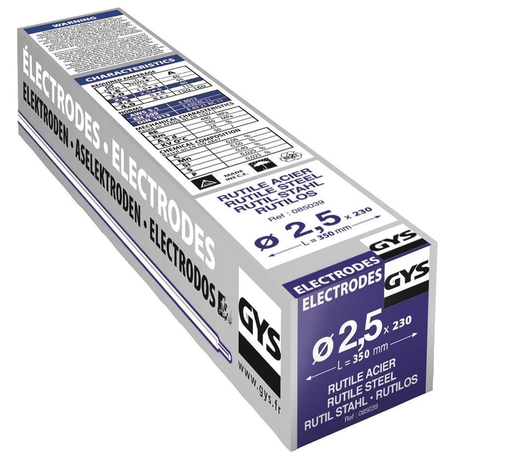 GYS Elektrodes staal O2.5mm (x230)- 5193085039