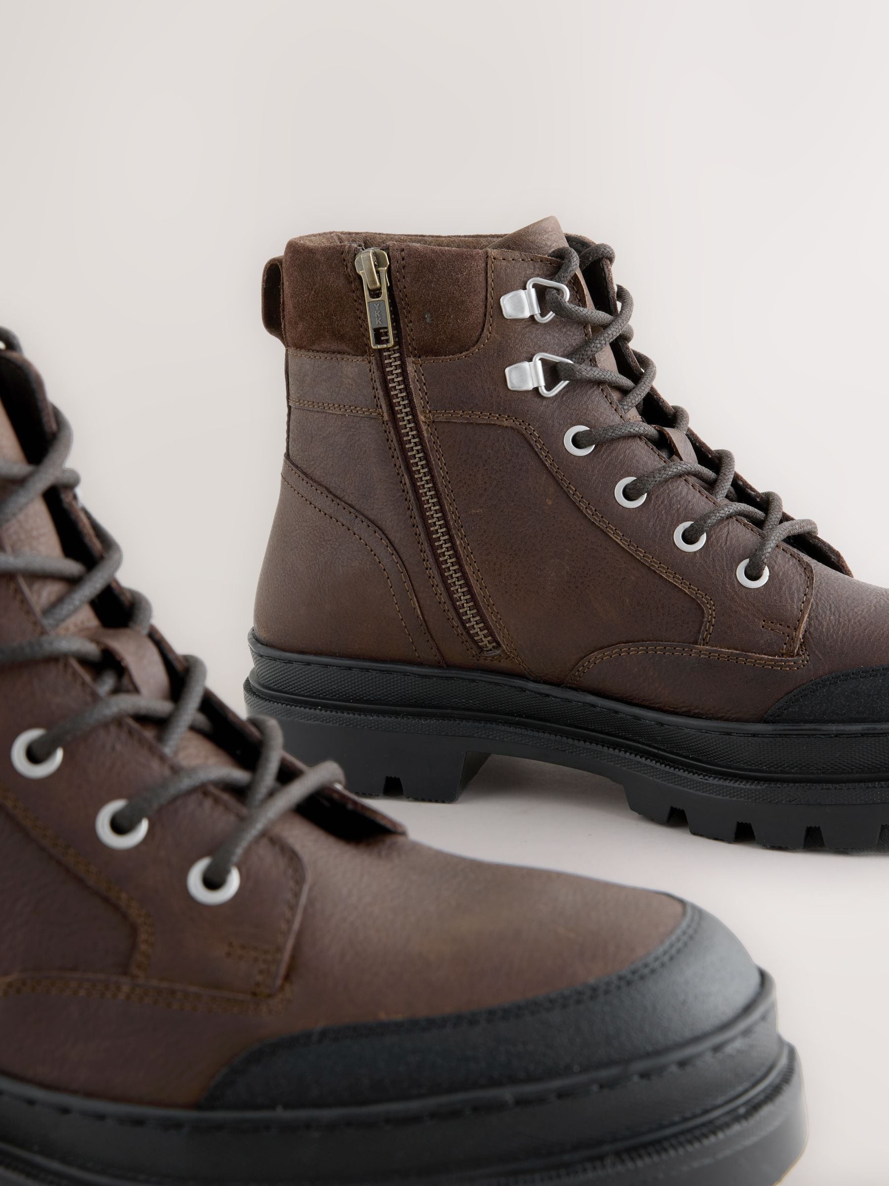 Bruin - Tall Cleated Leather Boots