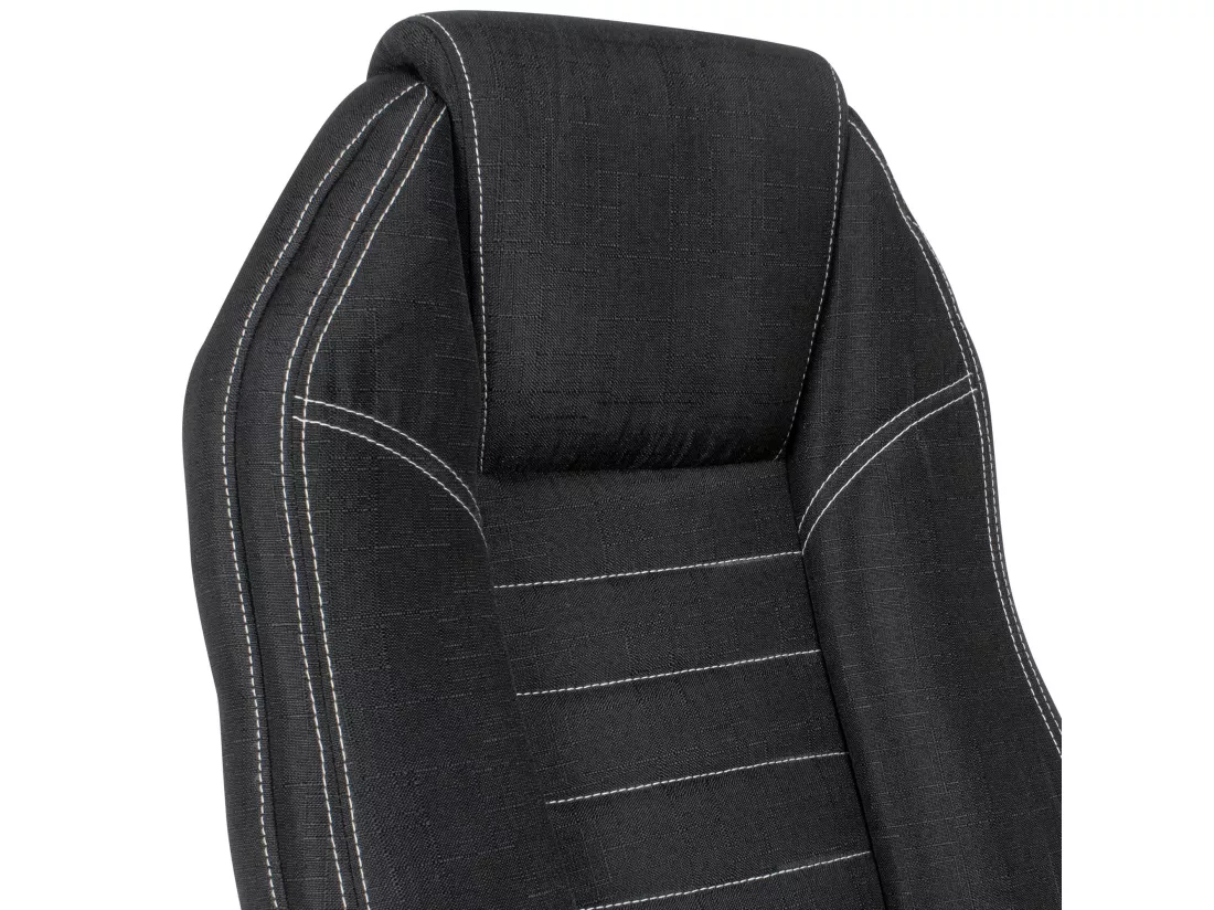 chaise pivotante tissu chaise de direction noir chaise de bureau look jeans 120kg