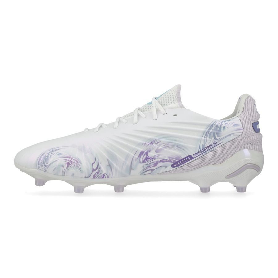 PUMA King Ultimate FG/AG Brilliance - Blanc/Noir/Spring Lavender Femme ÉDITION LIMITÉE