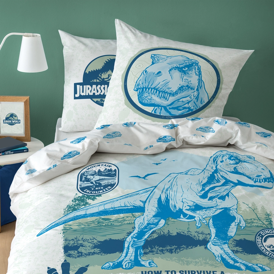 MTOnlinehandel Bettwäsche Kinder-Bettwäsche, 80x80 + 135x200 Jurassic World
